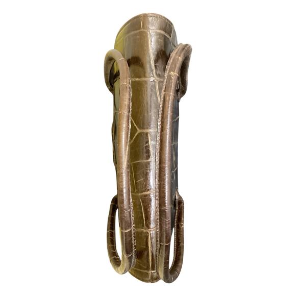 VTG Giorgio Armani Handbag Women’s One Size 1940’-1950’Genuine Crocodile Leather - Picture 5 of 8